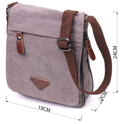 Сумка Vintage Чоловіча з текстилю Сіра (21266) Вінниця - фото 5