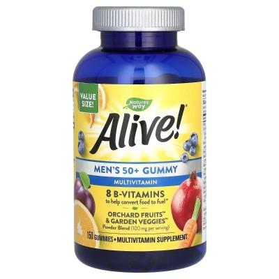 Мультивітамін Nature's Way Мультивітаміни для чоловіків 50+, смак фруктів Alive! Men's 50+ Mult (NWY-14067) Вінниця - фото 1