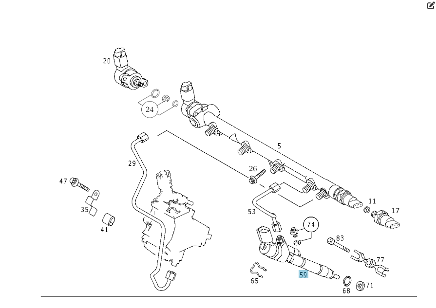 Mercedes-Benz  A6680700687 Форсунка дизельна OM668 R4 1.7 cdi Одеса - фото 2