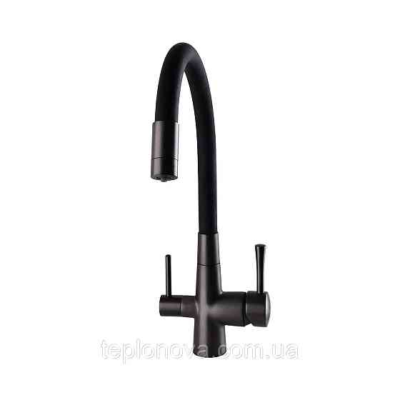 Смеситель для кухни под осмос Globus Lux LAZER GLLR-0903-11-GRAPHITE Черновцы