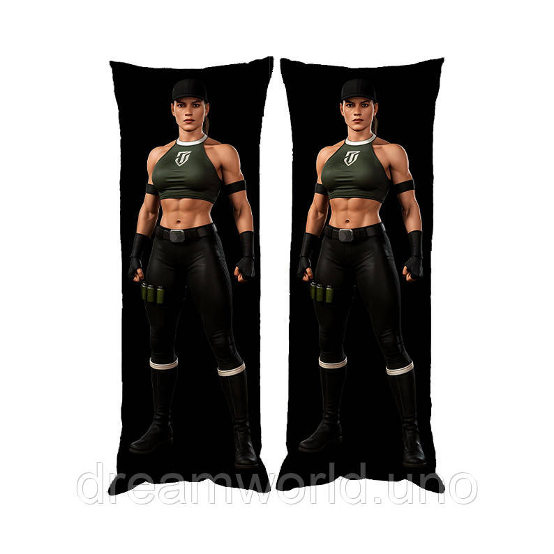 Подушка дакімакура Соня Блейд Mortal Kombat декоративна подушка для обіймання 30х60 Харків - фото 1