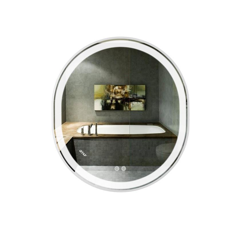 Зеркало настенное овальное сенсорное Qtap Gemini 800х700 с LED-подсветкой Touch, с антизапотеванием с диммером Харьков - изображение 1