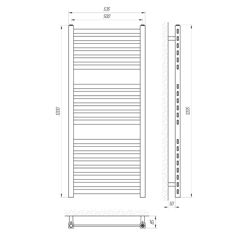 Водяна сушарка для рушників Laris Солар П20 500х1200 Київ - фото 4