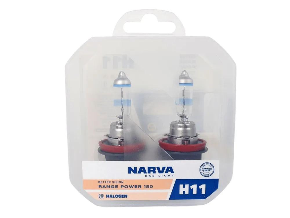 Комплект галогенових ламп NARVA H11 RANGE POWER +150% 55W 12V PGJ19-2 (2 шт) 481012100 Харків - фото 1