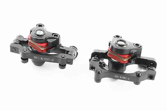 Гальмівні супорти передні (F160/R140мм)+задні (F180/R160мм), чорні BOLI Київ