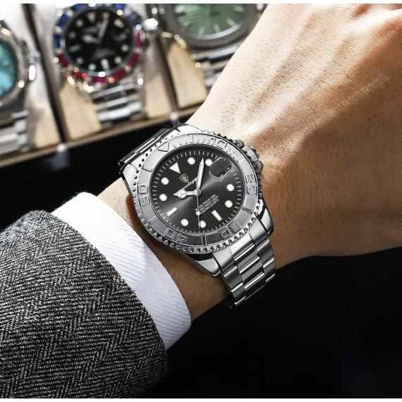 Мужские наручные часы Poedagar Pilot (Серебристые) Винница - изображение 6