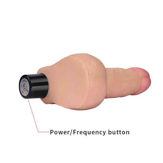 Реалістичний вібратор - Real Softee Vibrator With Balls 8" Sex Aura Київ