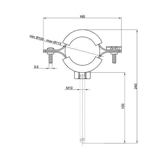 Хомут Thermo Alliance Forte 4" (D108-113 мм) SF100100 Київ
