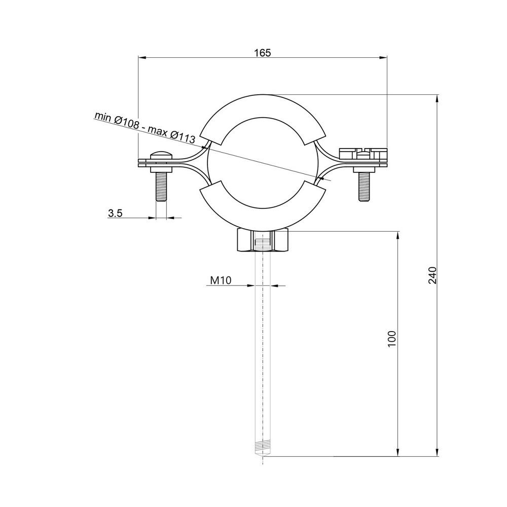 Хомут Thermo Alliance Forte 4" (D108-113 мм) SF100100 Київ - фото 6