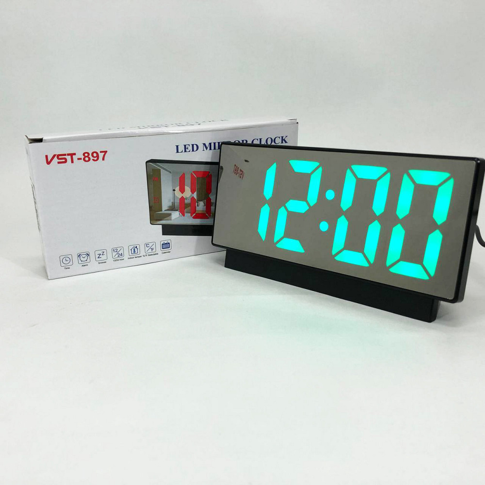 Практичные настольные часы с подсветкой VST-897-4, Часы светодиодные настольные хорошие KU-99 Львов - изображение 9