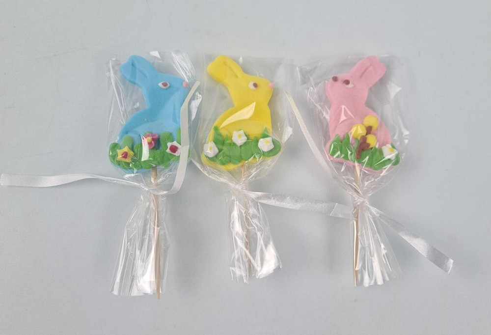 Кондитерское украшение Сахарный Пасхальный Зайчик 4см  (1 шт) Харків - фото 1