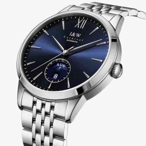 Годинник чоловічий механічний Carnival New York Сріблястий Вінниця