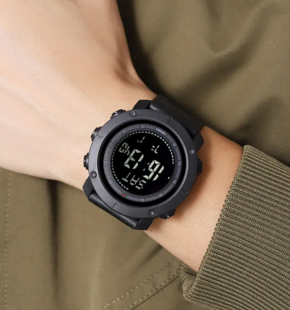 Чоловічий спортивний годинник з компасом Skmei 2095 (Чорний) Вінниця