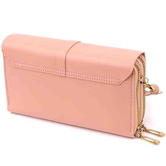 Жіночий клатч на плече з екошкіри Vintage sale_15144 Рожевий Київ