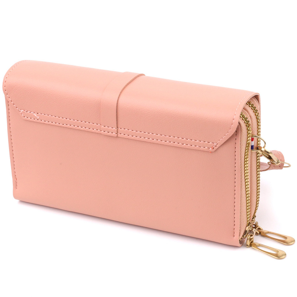 Жіночий клатч на плече з екошкіри Vintage sale_15144 Рожевий Київ - фото 2