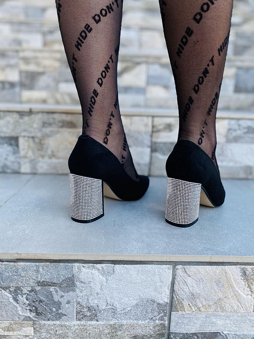 Meideli Туфлі жіночі MEIDELI чорні еко-замша каблук 8 см 38р. (4111) Коломыя - изображение 4