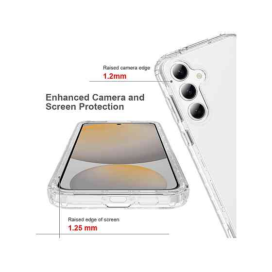 Чохол накладка бампер для Samsung Galaxy A26 5G RonRun прозорий TPU PET 360° захист протиударний з вбудованим захисним склом Київ