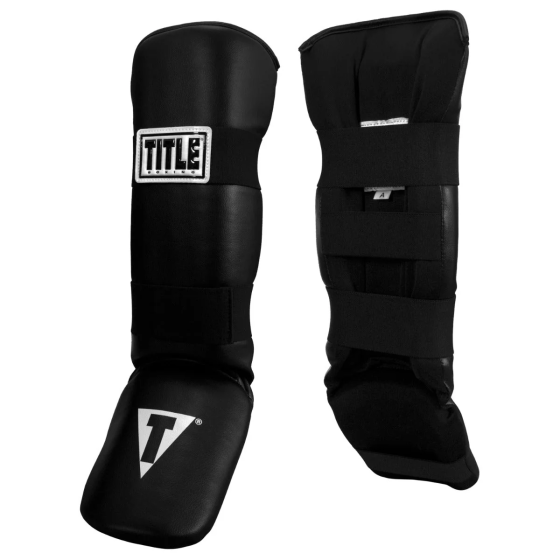 Захист гомілки та стопи TITLE Boxing Vinyl Shin-Instep Guards 2.0 Black дорослі Каменское