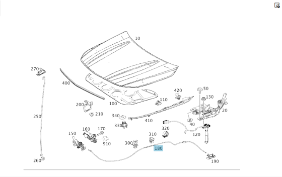 Mercedes-Benz  A2468800059 Трос замка капота CLA Shooting Brake X117 CLA C117 GLA X156 A-class W176 B-class W242 B-class W246 Одесса