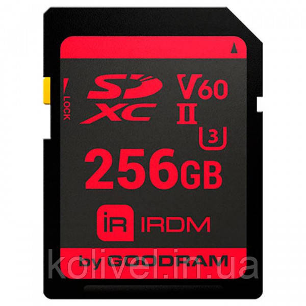 Memory card Secure Digital 256Gb GoodRAM IRDM SDXC V60 UHS-II U3 Retail (IR-S6B0-2560R11) Київ - фото 1