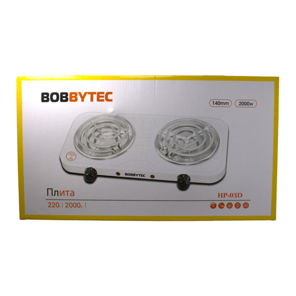 Электроплита настольная,2000 Вт,2 конфорки HP-03D,механическое управление SBR Киев - изображение 8