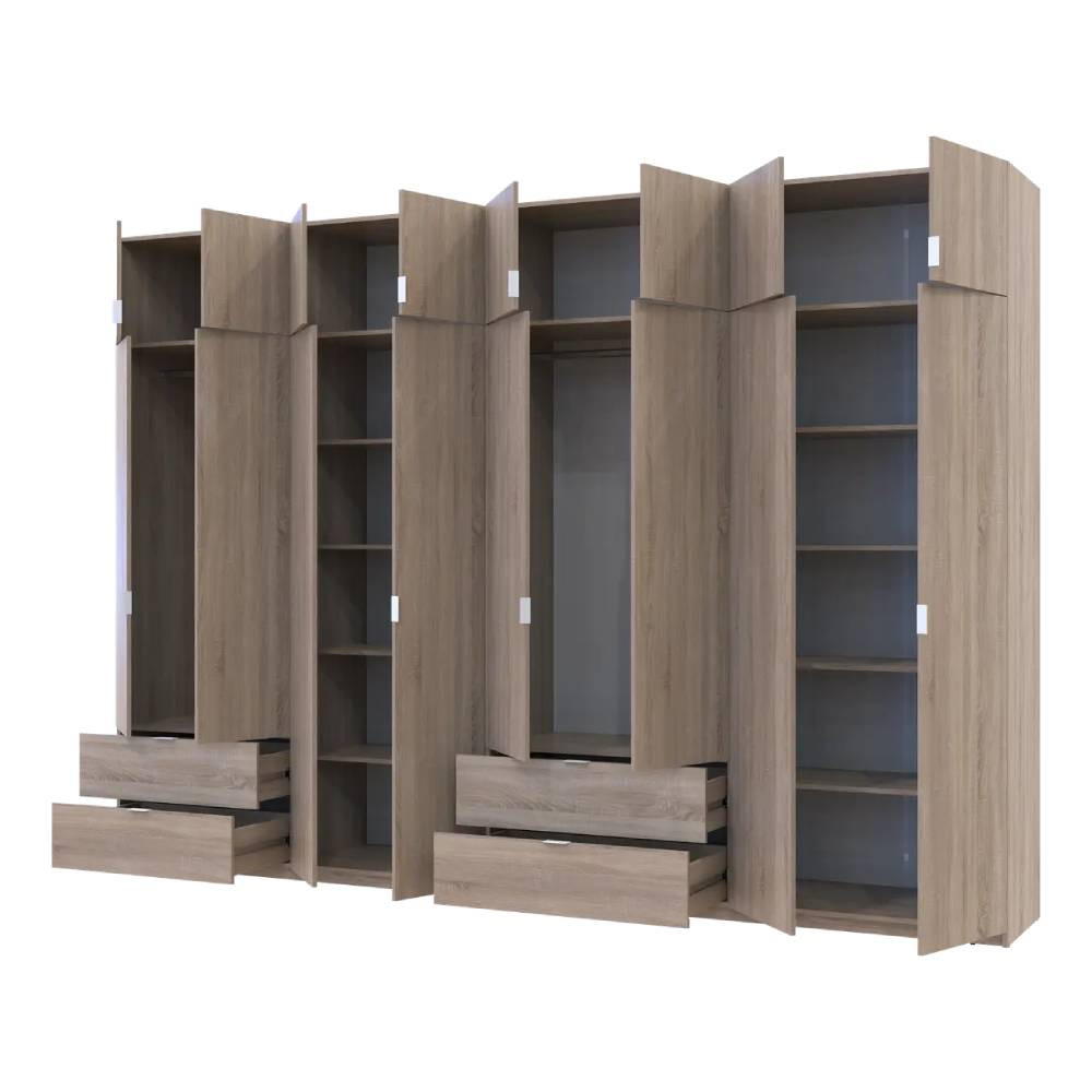 Шафа для одягу Doros Лукас Дуб сонома 4+4 ДСП 340х50х240 DRS-011711 (42005139) Дніпро - фото 2
