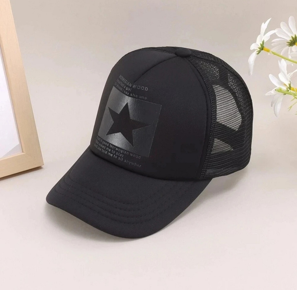 Бейсболка летняя с принтом для мужчин и женщин 54-60 черный Киев - изображение 1