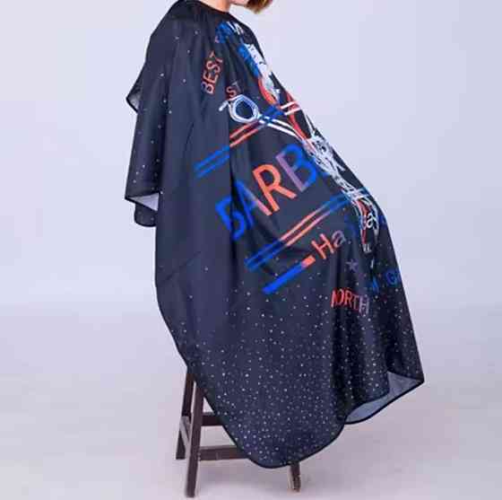 Парикмахерская накидка Barbepshop для стрижки и покраски 140 на 50 см чёрный Киев