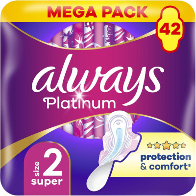 Гигиенические прокладки Always Platinum Super Размер 2 42 шт. (8700216784443) Винница - изображение 1
