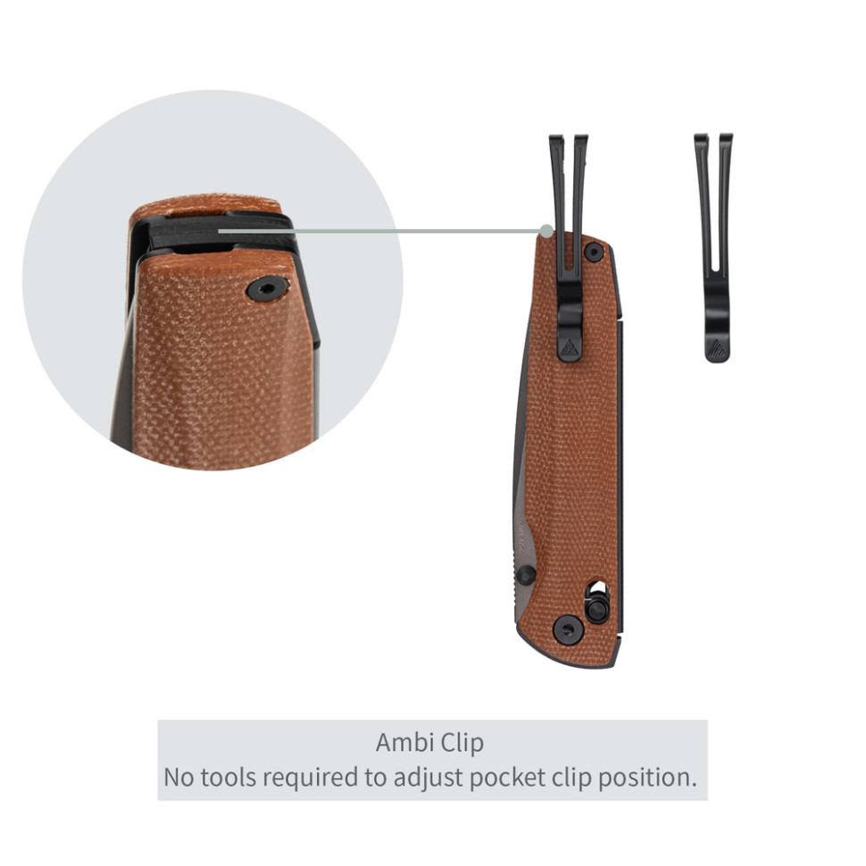 Ніж складаний SRM Terrier 258L-MN2, коричневий Київ - фото 13