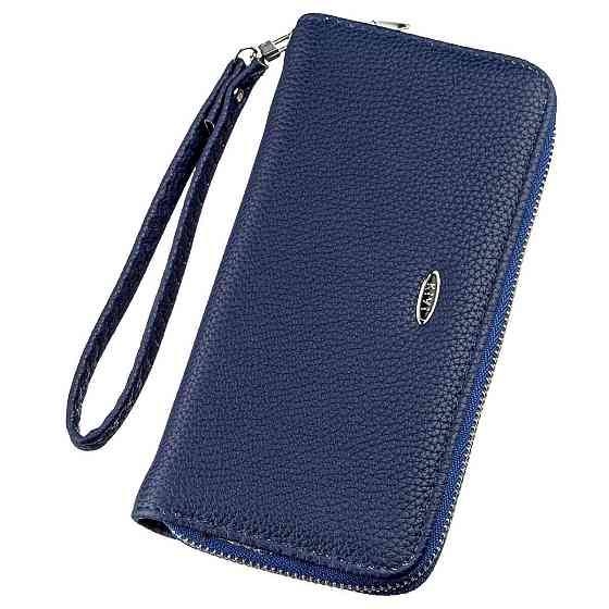 Кошелек женский на одну молнию из экокожи флотар KIVI 19013 Синий Киев