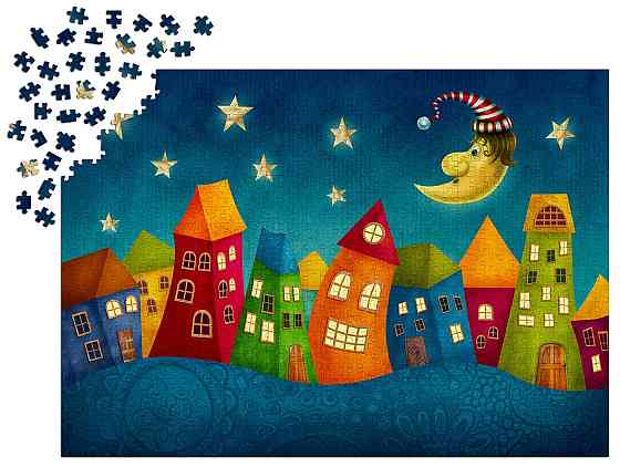 Пазл Фантастичні різнокольорові будинки - Fantasy Colorful Houses (Enjoy-1952) Киев