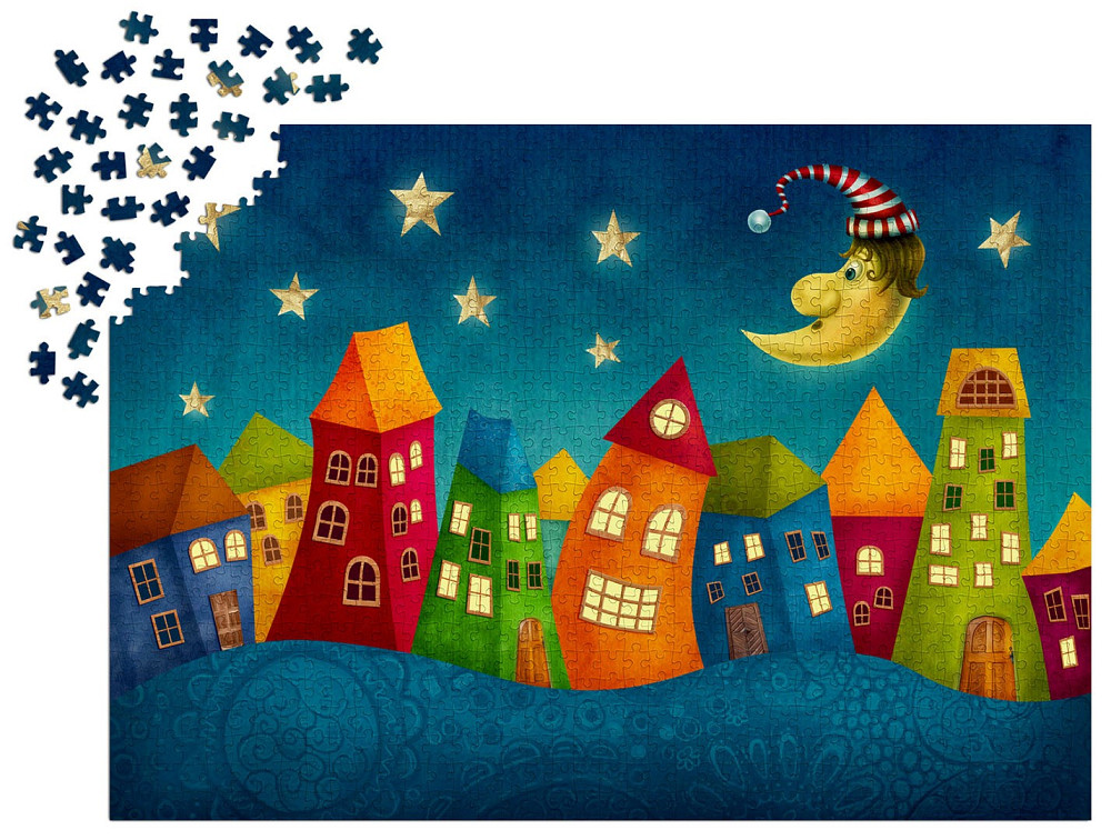 Пазл Фантастичні різнокольорові будинки - Fantasy Colorful Houses (Enjoy-1952) Киев - изображение 4