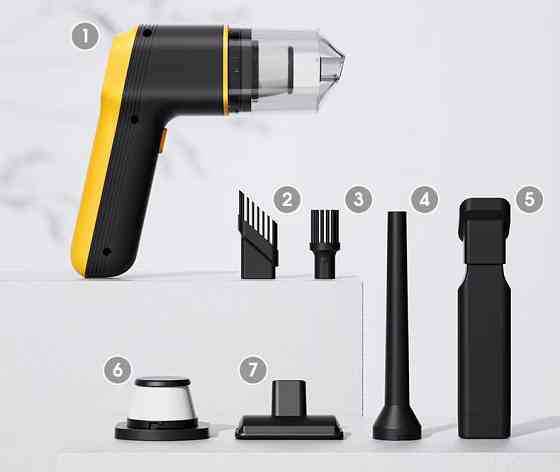 Пилосос бездротовий ручний акумуляторний автомобільний 60Вт безколекторний Oley DB-S02A Київ