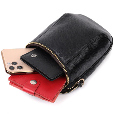 Сумка Vintage З м'якої натуральної шкіри Чорна (22338) Вінниця - фото 9