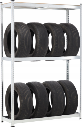 Металлический стеллаж для 8 шин с дополнительной полкой Garden Line (180×120×40 см) | нагрузка на 1 полку – Киев