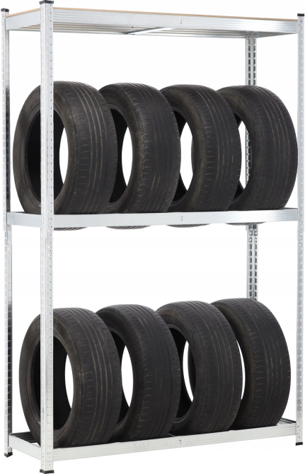 Металлический стеллаж для 8 шин с дополнительной полкой Garden Line (180×120×40 см) | нагрузка на 1 полку – Киев - изображение 2