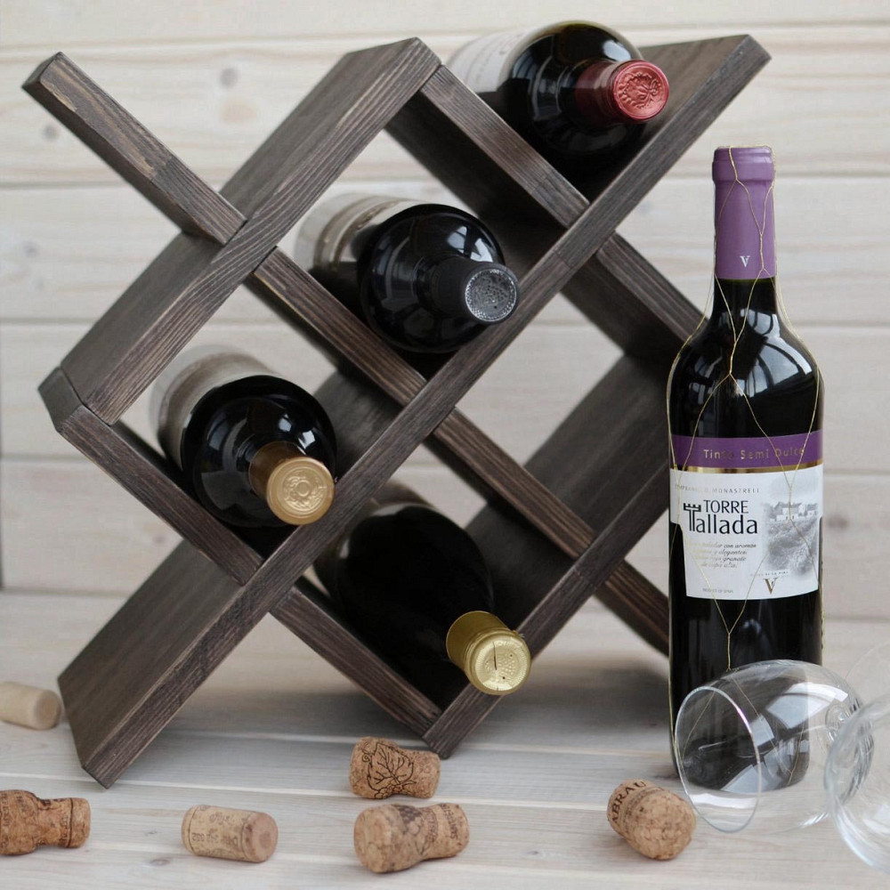 Настільна винна полиця "Альма" мокко Миколаїв - фото 1