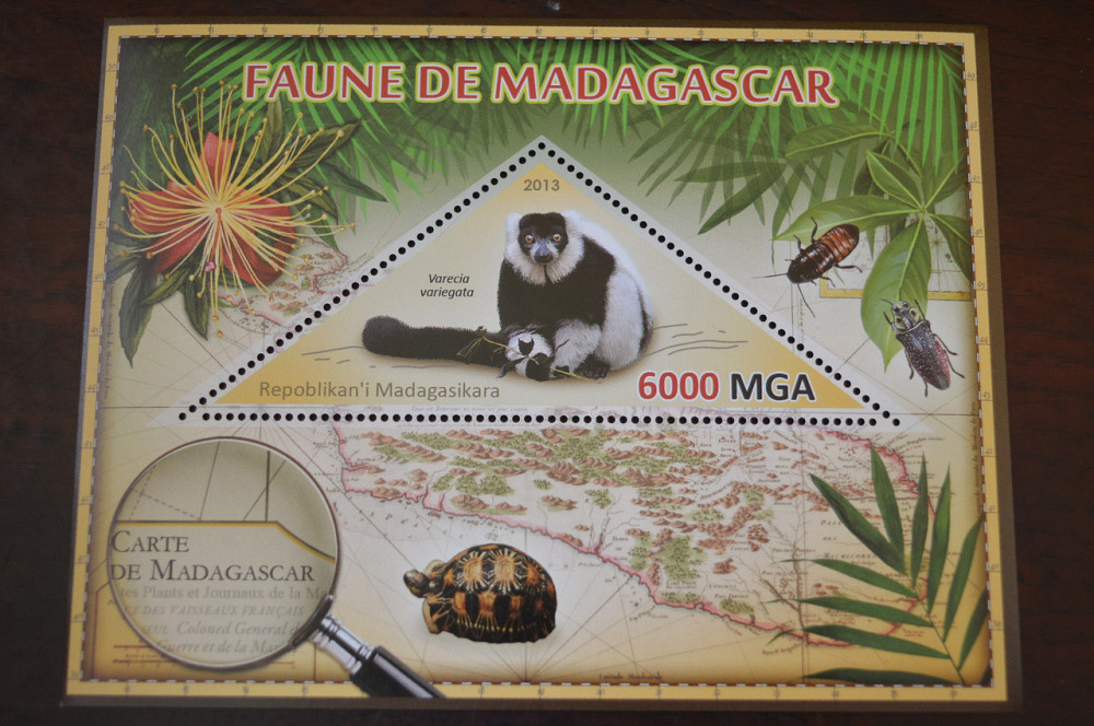 Мадагаскар. Фауна. Личности. Блок. 2014 р. (А-34) Полтава - фото 1