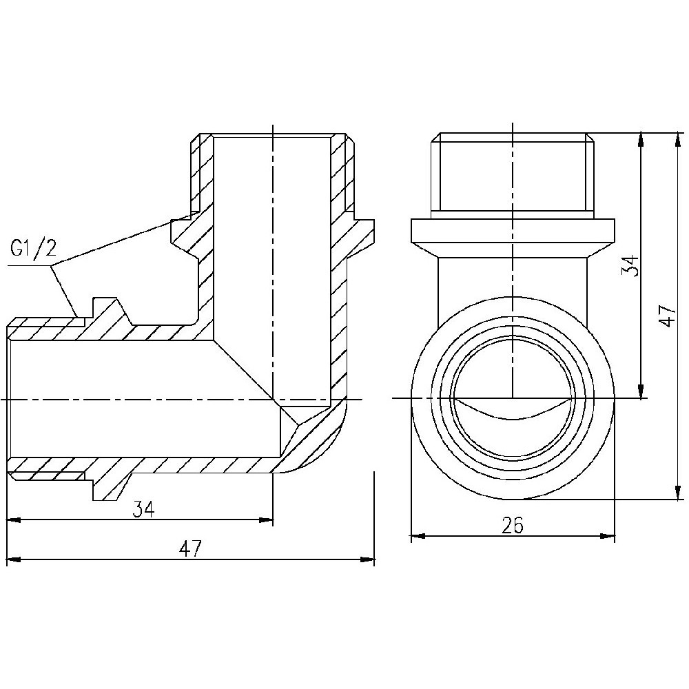 Куточок Thermo Alliance Forte 1/2" НН SF37315 Київ - фото 2