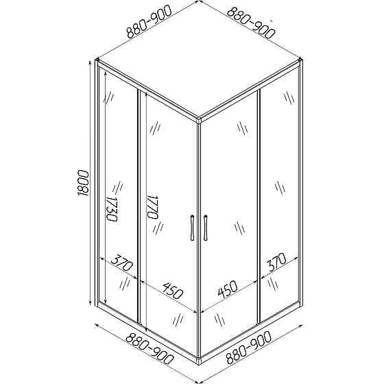 Душова кабіна квадратна без піддона ODRA N90TB.Mosaic BRAVO (1уп.) (000028400) Київ