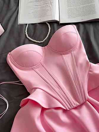 Женское романтическое платье с корсетом костюмка люкс. Розовый, 42/44 Одесса