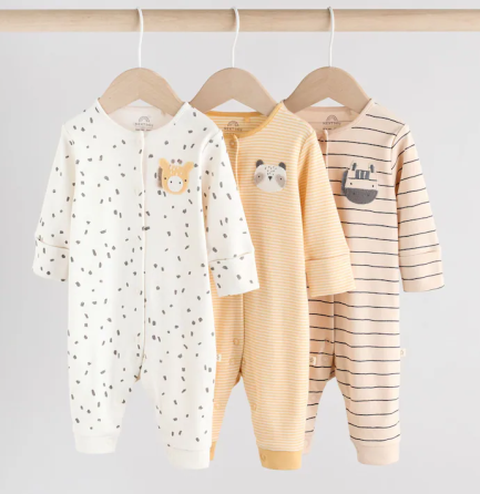 Набор комбинезонов детских Baby Footless Character Sleepsuits 3 штуки (9-12 месяцев) Киев
