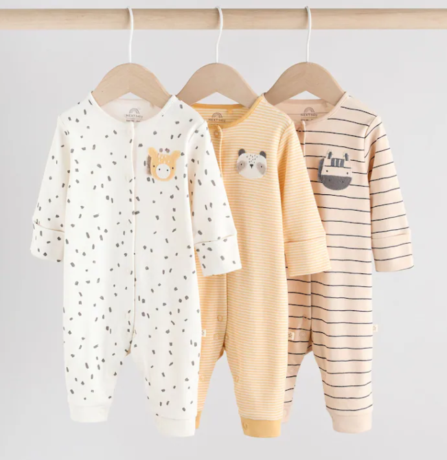 Набор комбинезонов детских Baby Footless Character Sleepsuits 3 штуки (9-12 месяцев) Киев - изображение 1