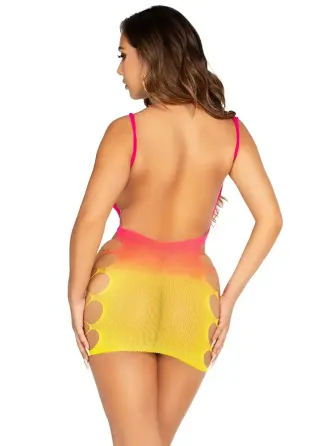 Сукня Leg Avenue Seamless Ombre Faux Lace Up Mini Dress One Size Sunset Львів