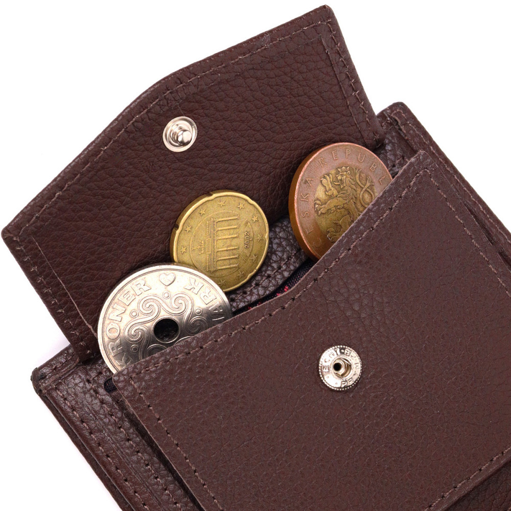 Зручне портмоне для чоловіків з натуральної шкіри KARYA 21322 Коричневий Київ - фото 7