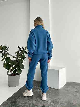 Женский флисовый женский костюм-оверсайз турецкий флис Джинс, 42/44 Одесса