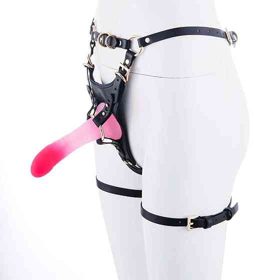 Страпон LOCKINK SEVANDA Queen Sheba Strapon Pink Dildo, регульовані кріплення, силіконовий дилдо Sex Aura Київ