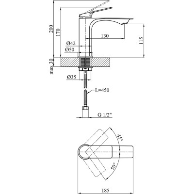 Змішувач Kroner Graz-GRP010 (CV031338) Вінниця - фото 7