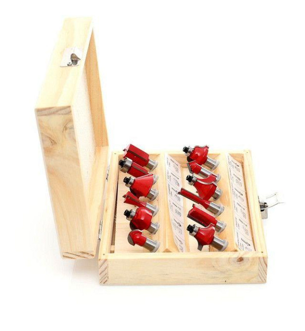 Набор фрез по дереву 12 шт в деревянном футляре Киев - изображение 5